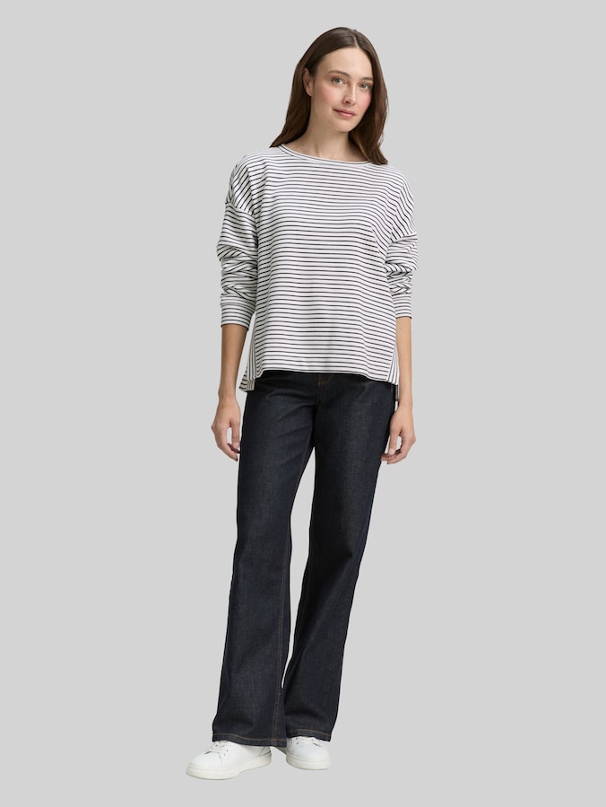 Sweatshirt mit Streifenmuster von Women, eclipse blue offwhite stripe