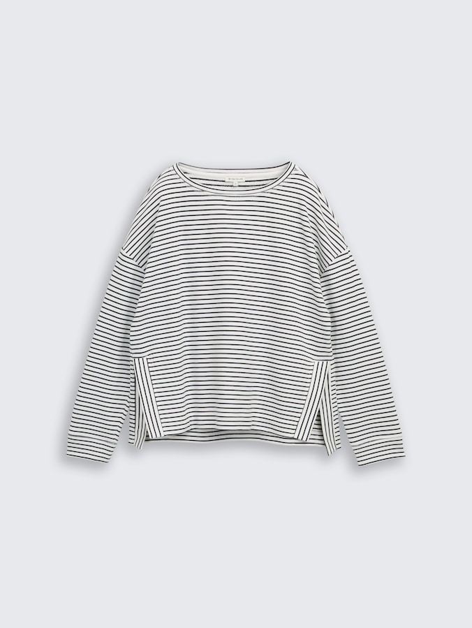 Sweatshirt mit Streifenmuster von Women, eclipse blue offwhite stripe