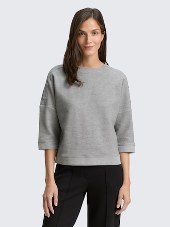 Sweatshirt mit Knopf-Details von Women, medium silver grey melange
