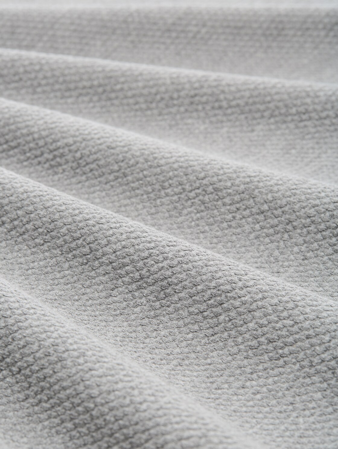 Sweatshirt mit Knopf-Details - medium silver grey melange - Material-Ansicht