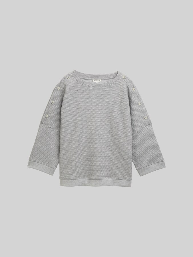 Sweater met knoopdetails door Women, medium silver grey melange