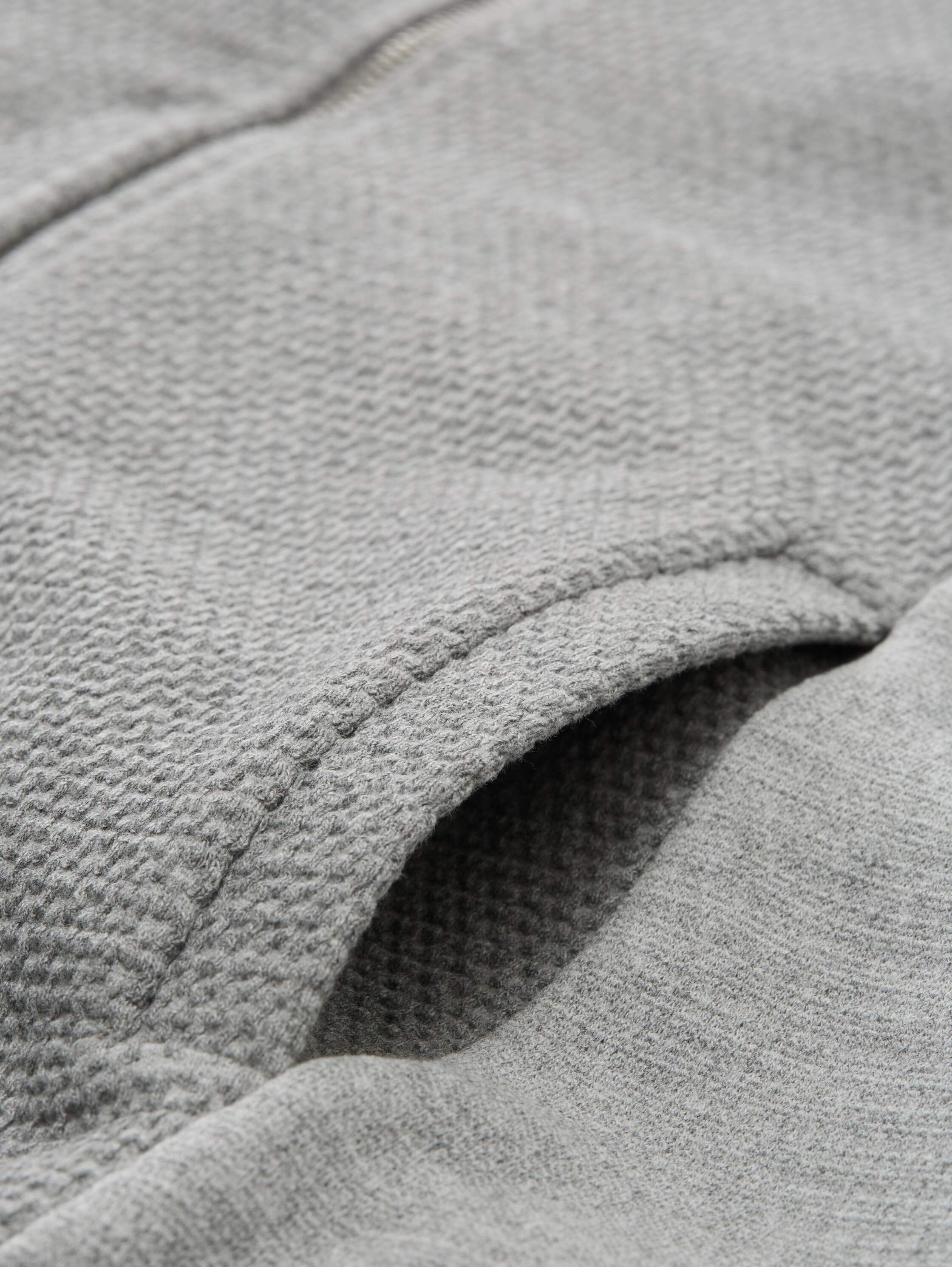 Sweat jacket with stand-up collar - medium_silver_grey_melange - 