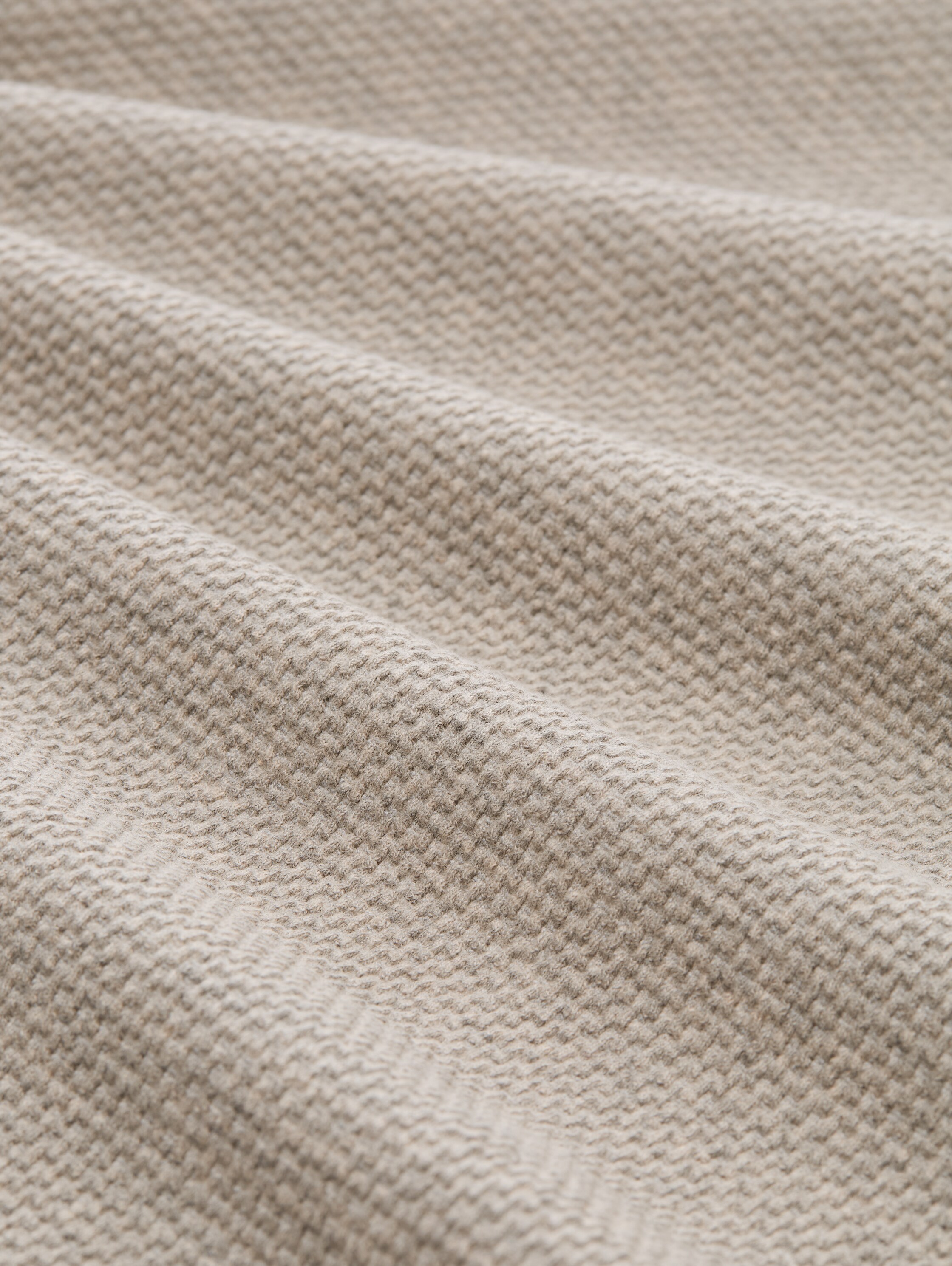 Sweatjacke mit Stehkragen - soft_taupe_melange - 