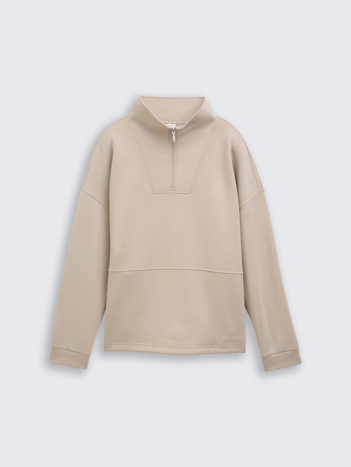 Scuba Troyer Sweatshirt - soft taupe grey - Vorder-Produkt-Ansicht