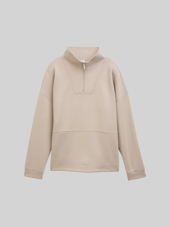 Scuba Troyer Sweatshirt von Women, soft taupe grey