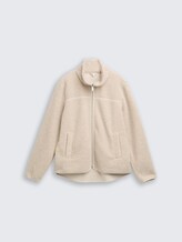 Veste de sweat Teddy avec col montant - soft taupe grey melange - Vue de face du produit