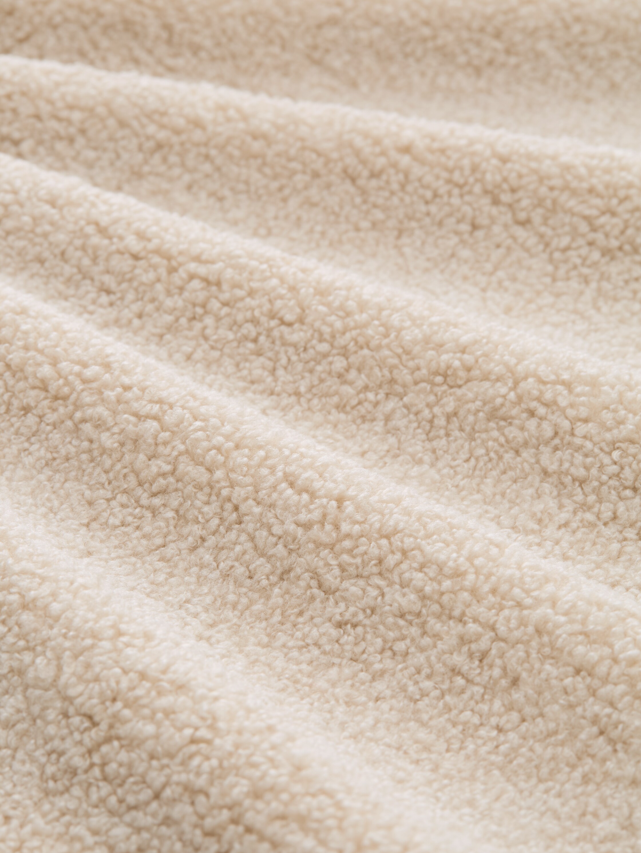 Veste sweat en polaire de nounours - taupe grey melange - Vue de la matière