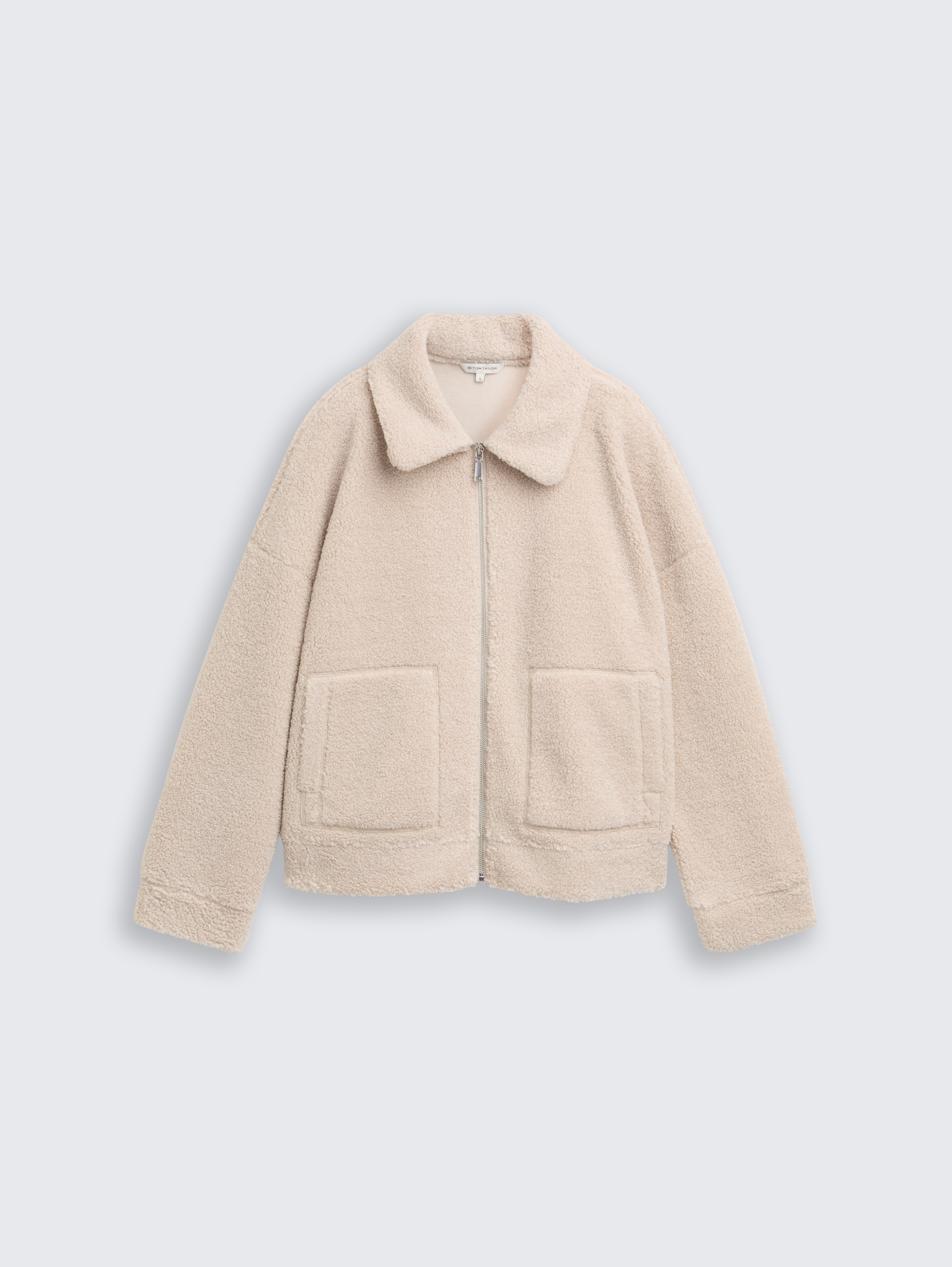 Veste sweat en polaire de nounours - taupe grey melange - Vue de face du produit