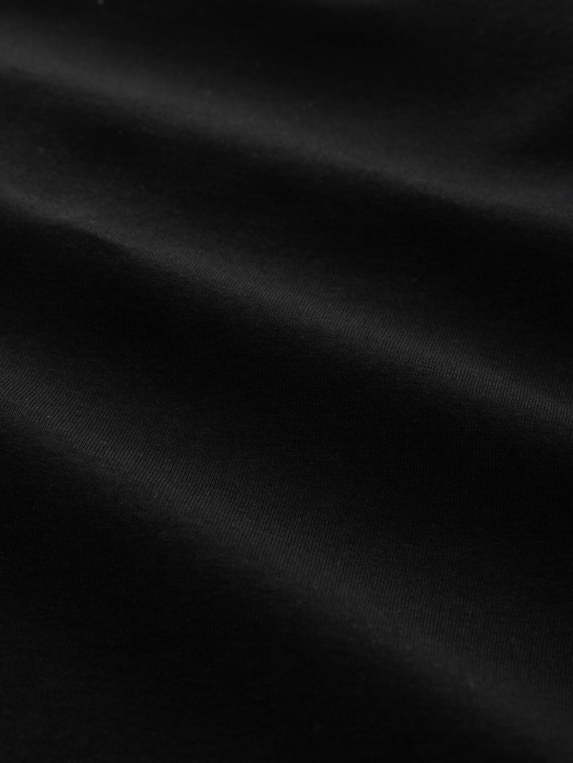 Basic T-Shirt - deep black - Material-Ansicht