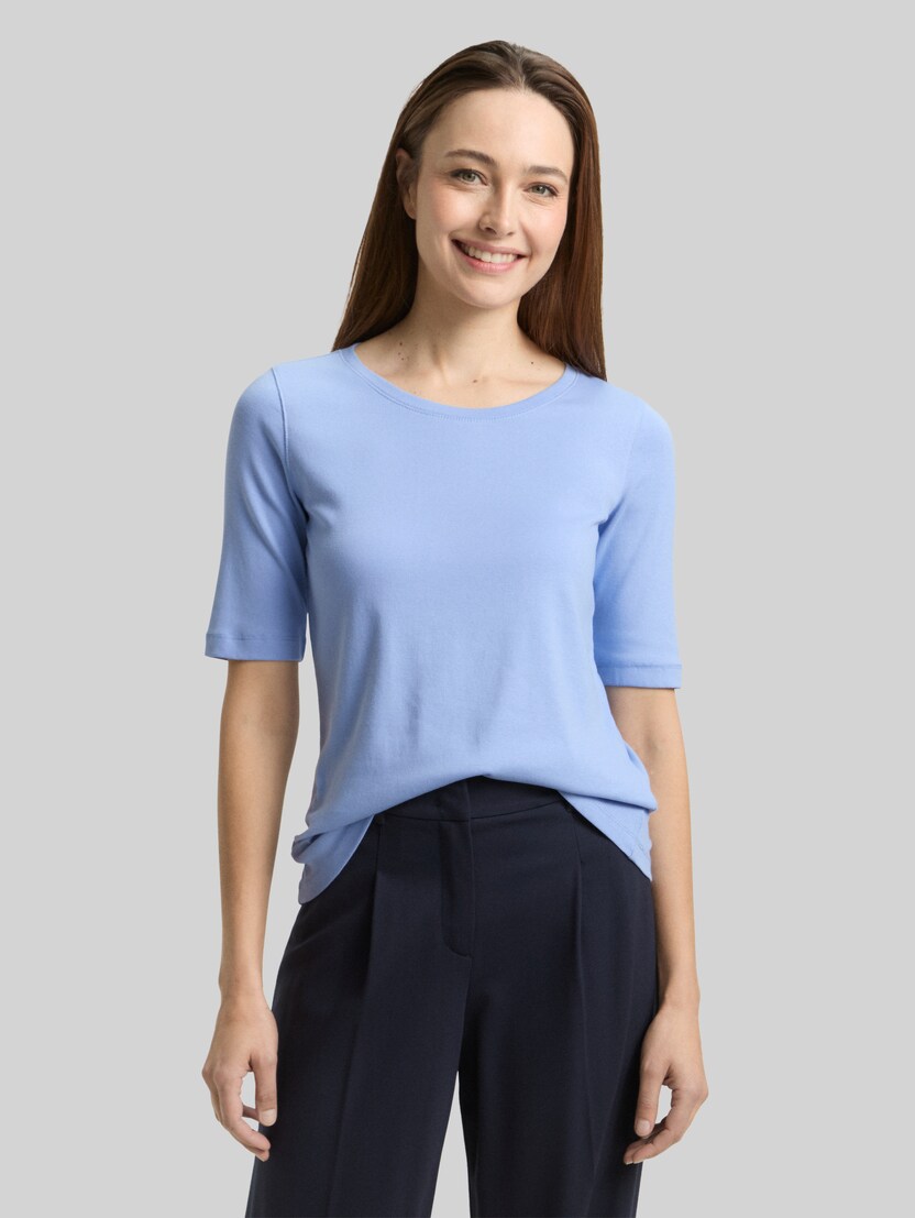 Basic T-Shirt von Women, light fjord blue