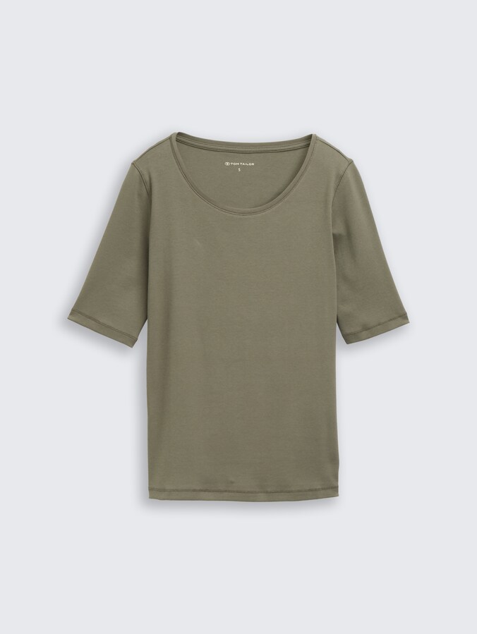 Basic T-Shirt von Women, cloudy green