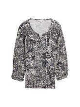 Nicht ausgewählt, Henley Blusenshirt mit Muster von , blau