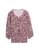 Ausgewählt, Henley Blusenshirt mit Muster von Tom Tailor, rot