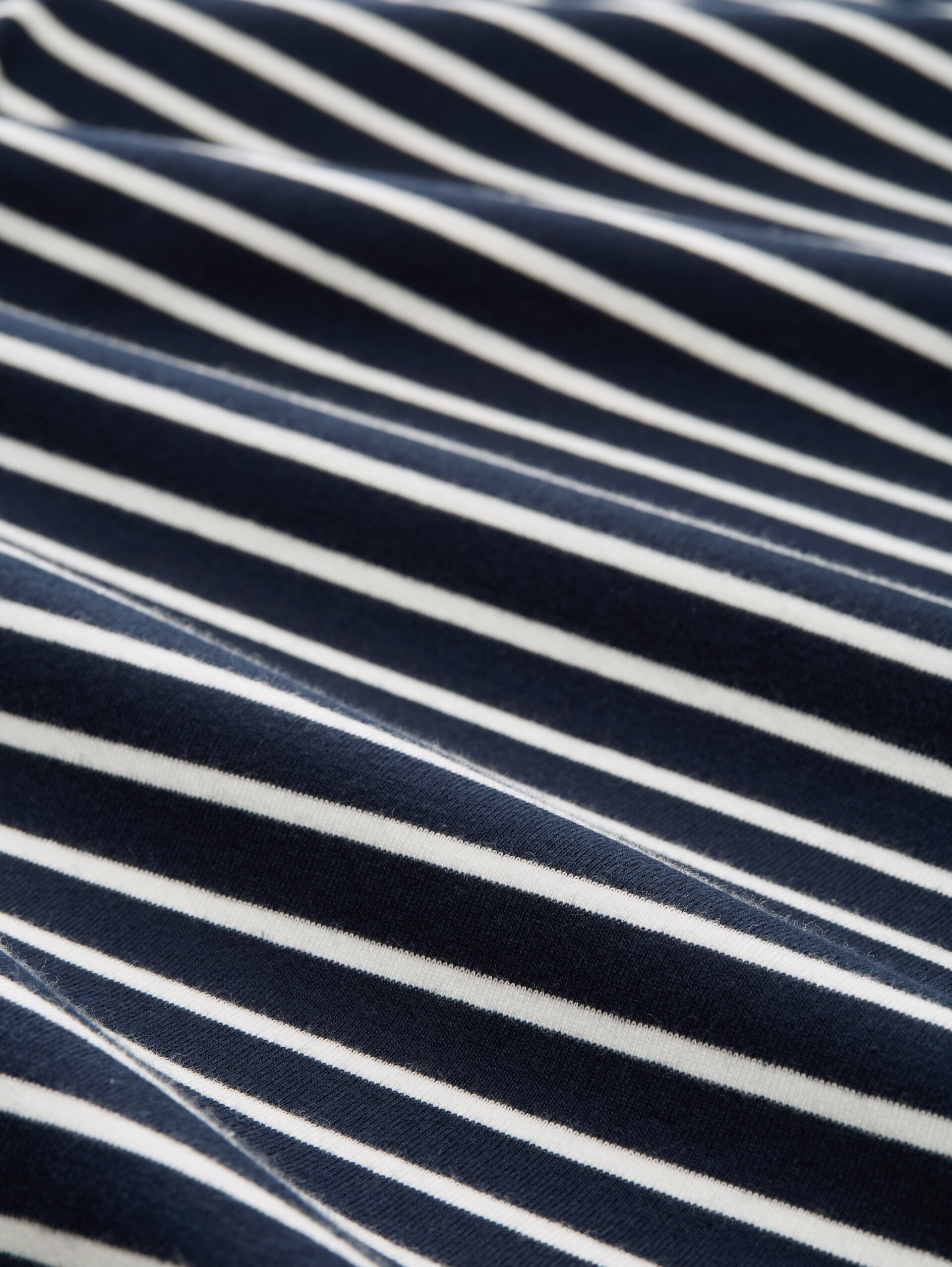 Langarmshirt mit Streifenmuster - navy offwhite tee stripe - Material-Ansicht