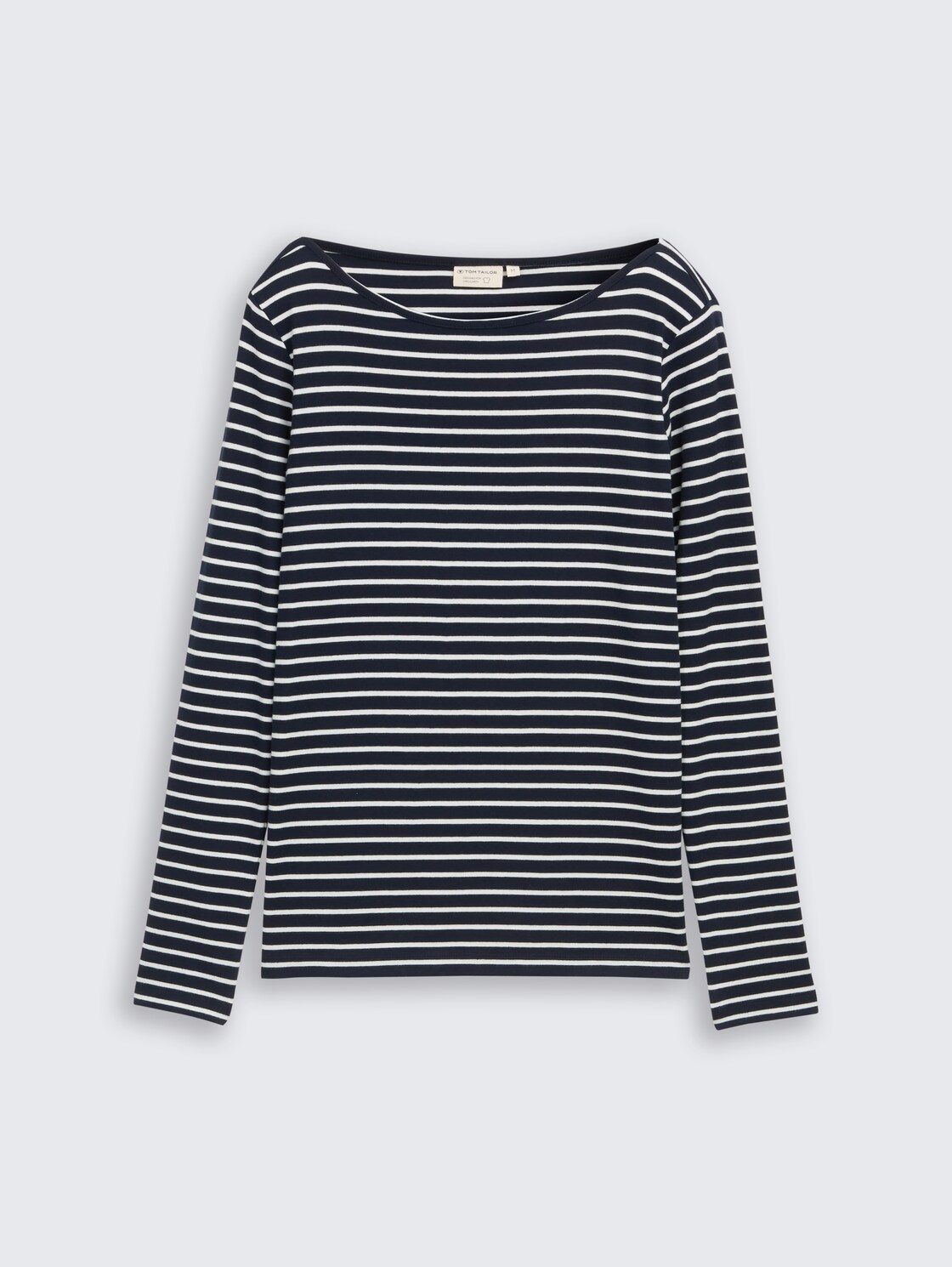 Langarmshirt mit Streifenmuster - navy offwhite tee stripe - Vorder-Produkt-Ansicht