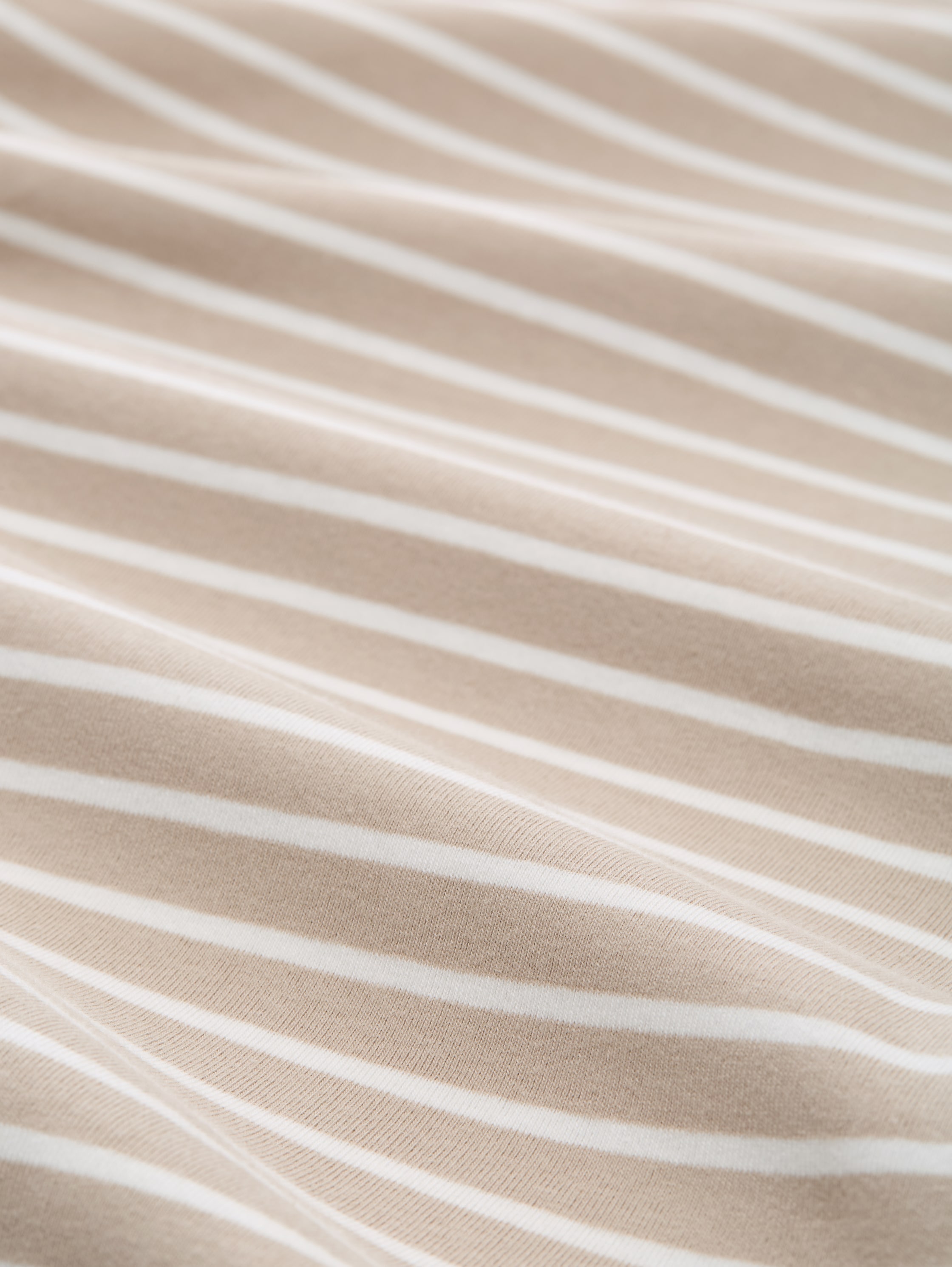 Langarmshirt mit Streifenmuster - taupe offwhite tee stripe - Material-Ansicht
