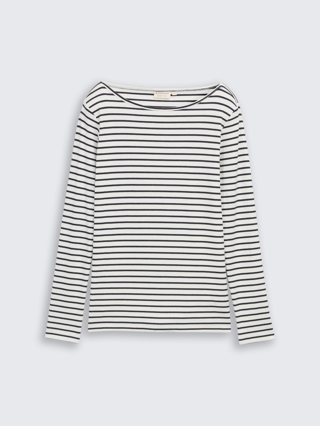 Langarmshirt mit Streifenmuster - offwhite navy tee stripe - Vorder-Produkt-Ansicht