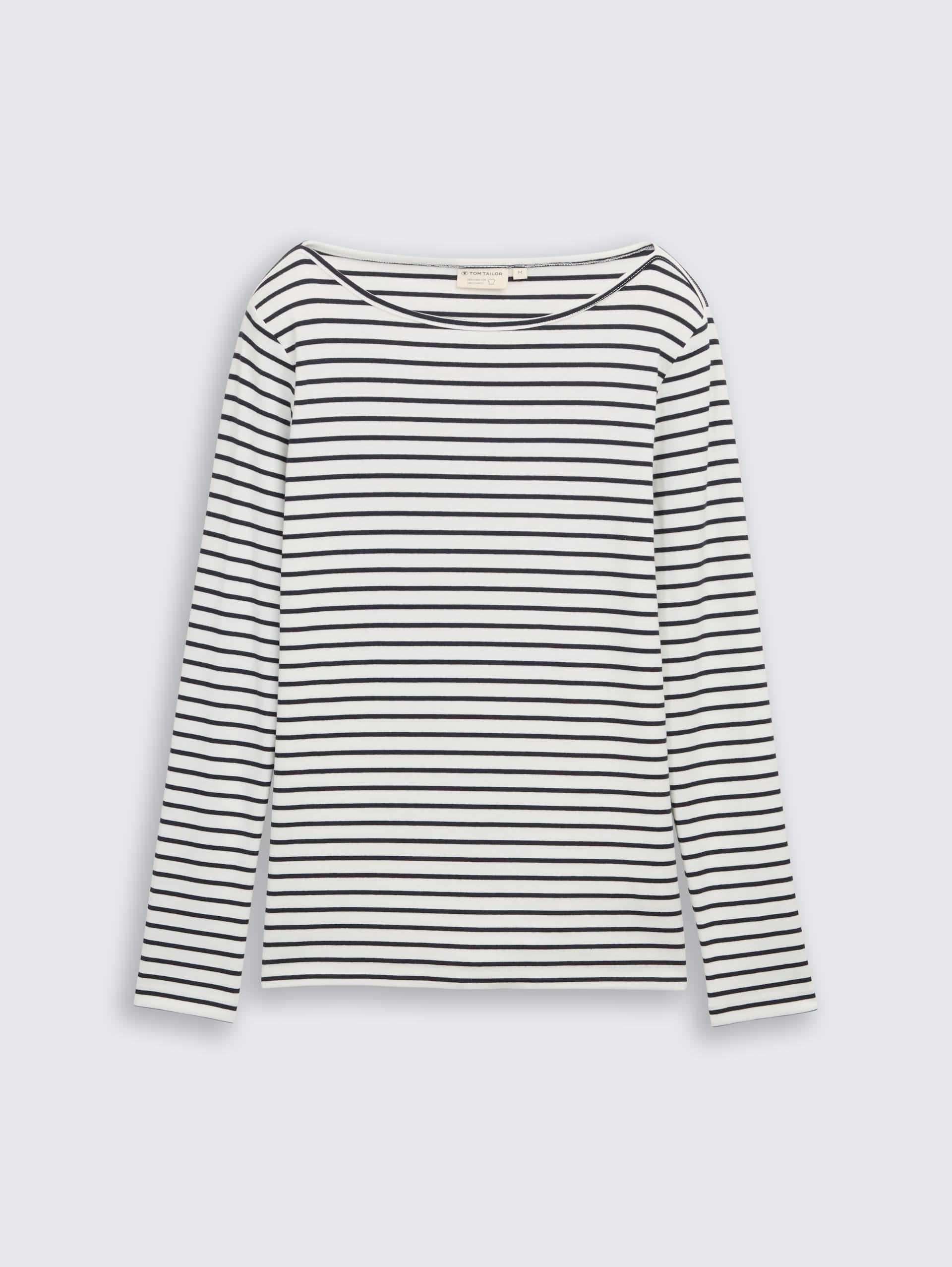 Langarmshirt mit Streifenmuster - offwhite navy tee stripe - Vorder-Produkt-Ansicht