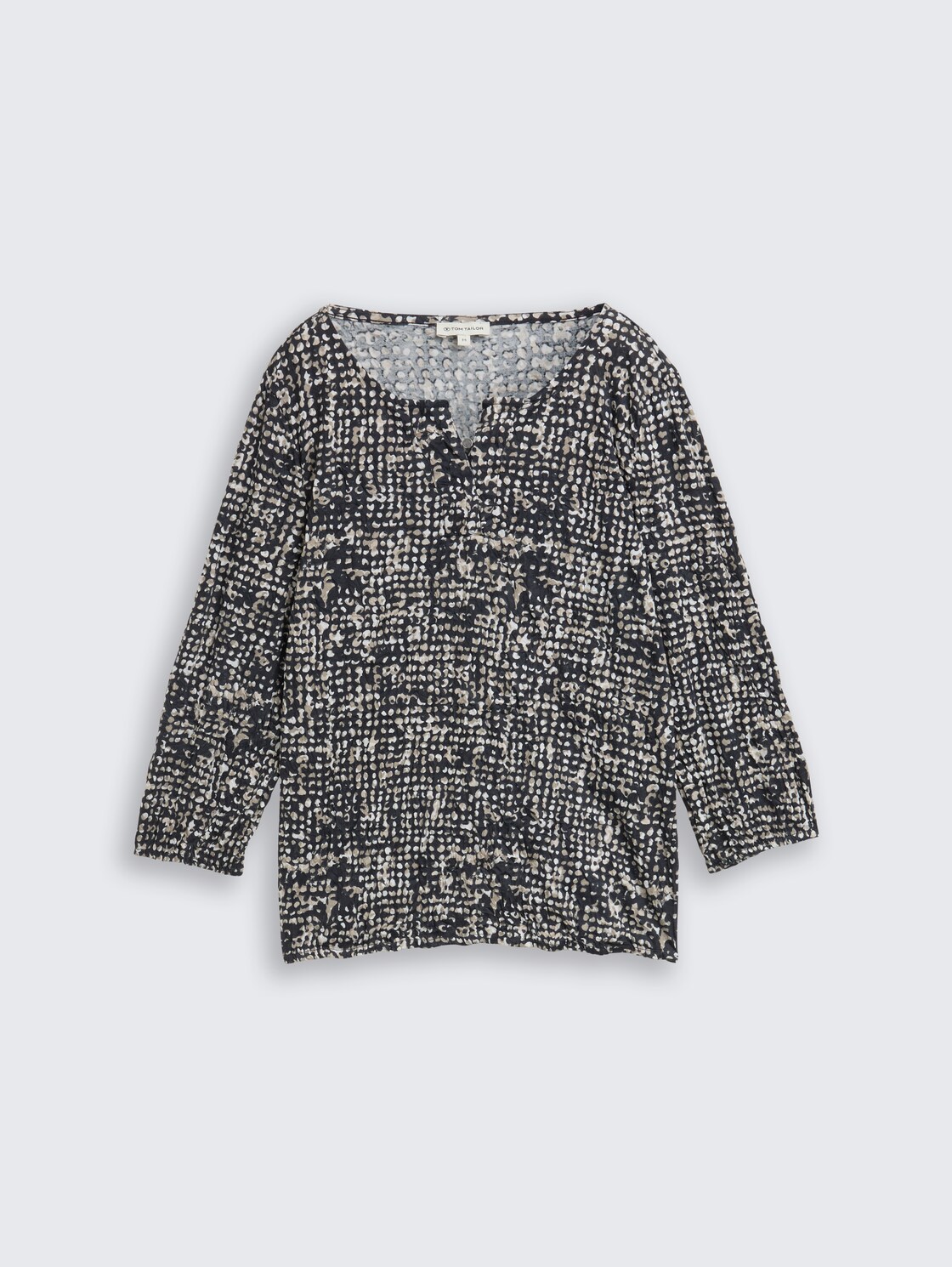 Crinkle Blusenshirt mit Muster - navy abstract dot design - Vorder-Produkt-Ansicht