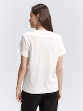 T-shirt avec logo imprimé - Whisper White - Découpe Vue arrière du modèle