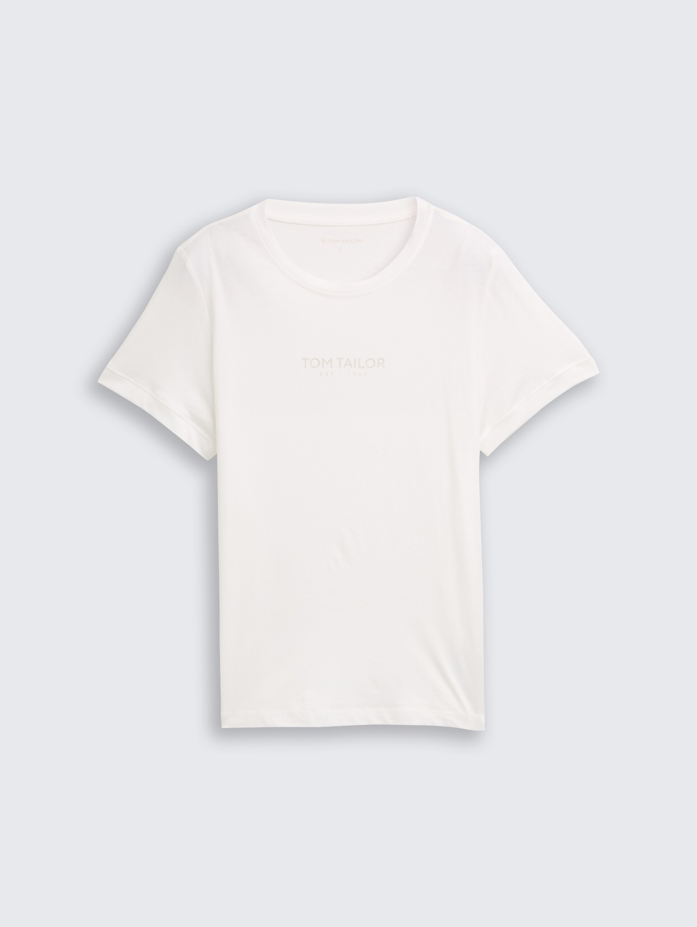 T-shirt met logo-print - Whisper White - Product vooraanzicht