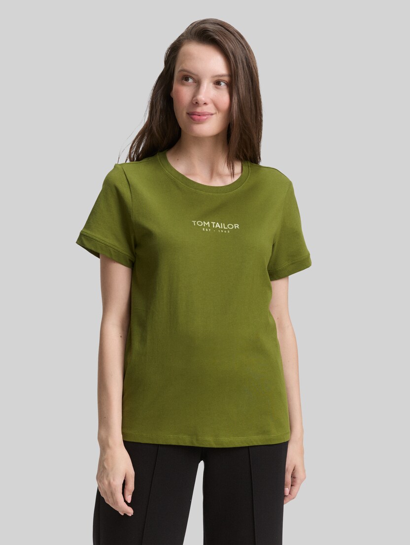 T-Shirt mit Logo-Print von Women, deep ivy green