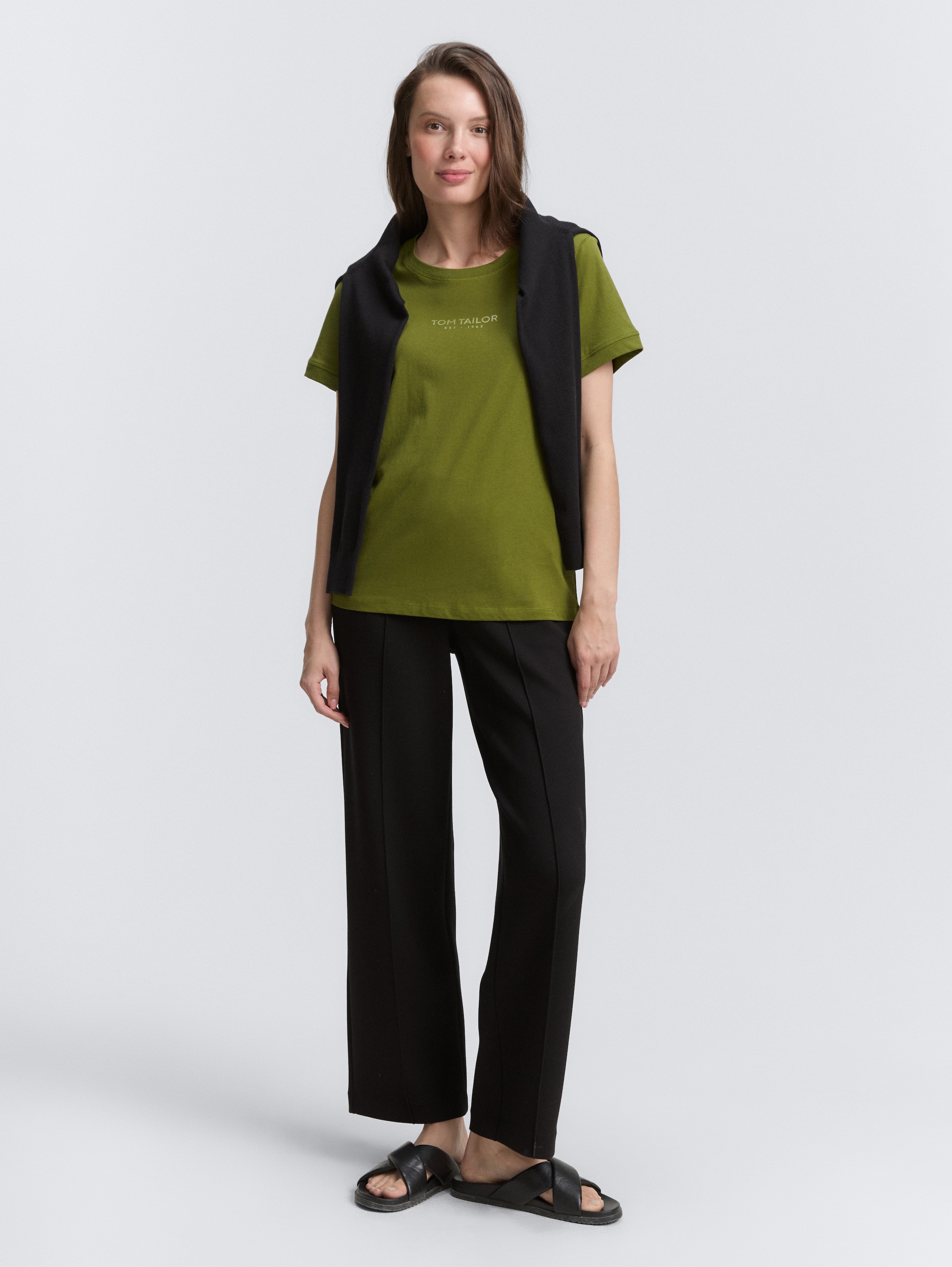 T-Shirt mit Logo-Print - deep_ivy_green - 