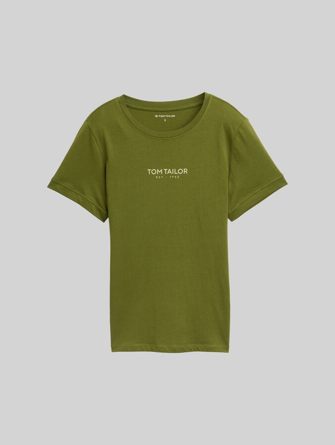 T-shirt with logo print by Women, deep ivy green