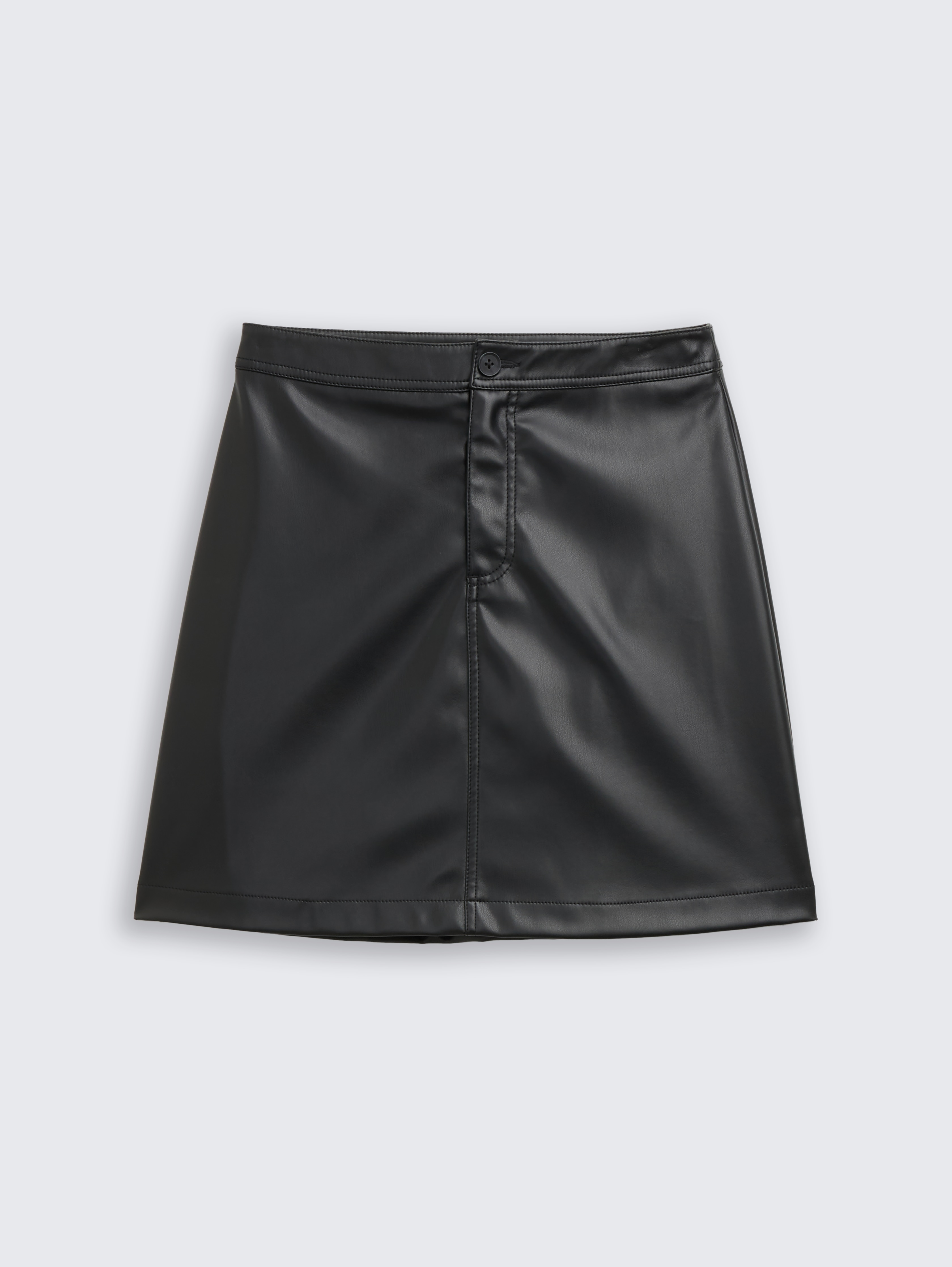 Mini-Rock in Leder-Optik von Denim Female, deep black
