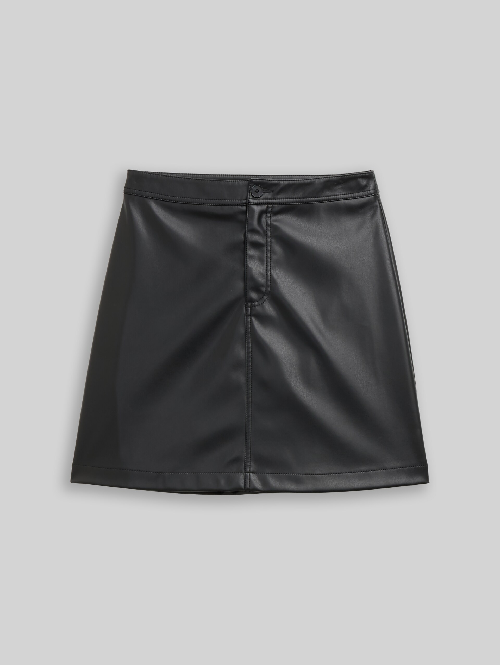 Mini-Rock in Leder-Optik - deep black - Vorder-Produkt-Ansicht