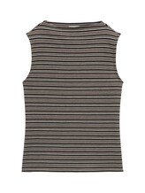 Ausgewählt, Jacquard Top mit Stehkragen von Tom Tailor, schwarz