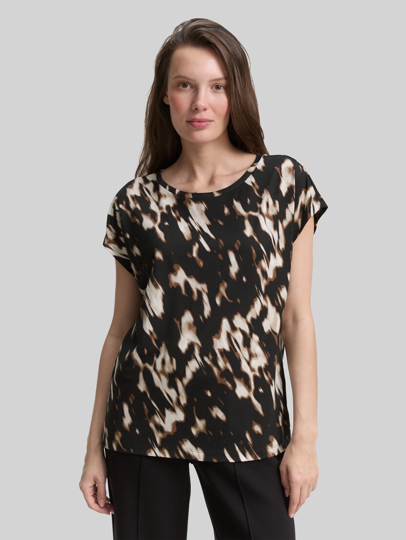 T-Shirt mit Muster von Women, blurry animal design