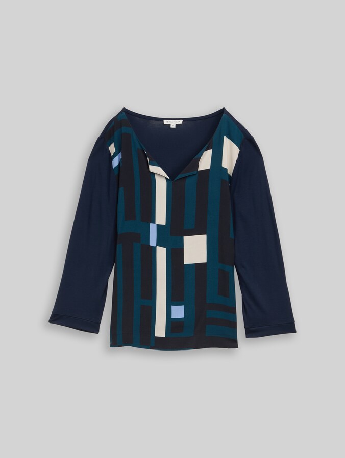 Langarmshirt im Material-Mix von Women, Lunar Eclipse