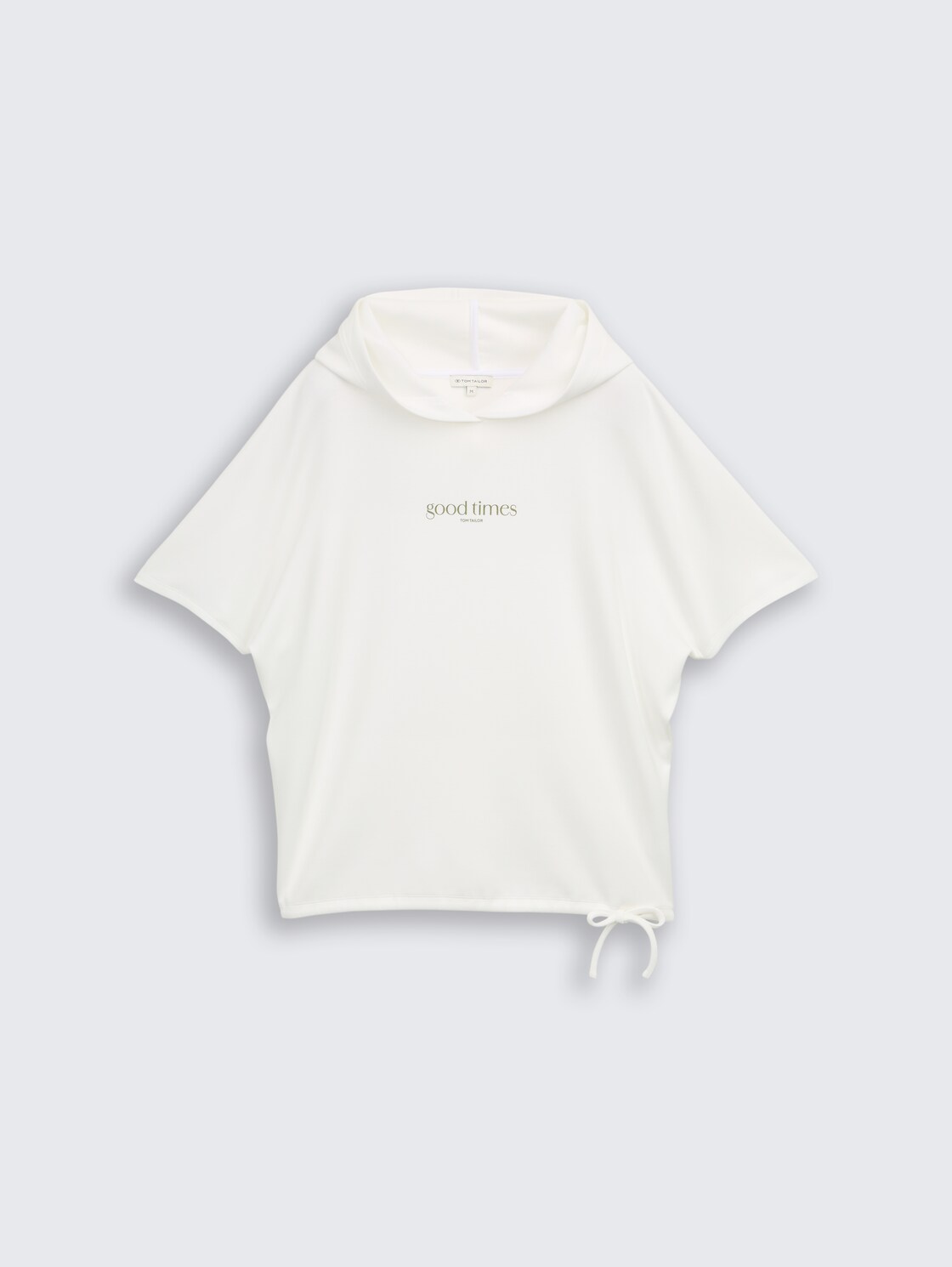 T-Shirt mit Kapuze - Whisper White - Vorder-Produkt-Ansicht