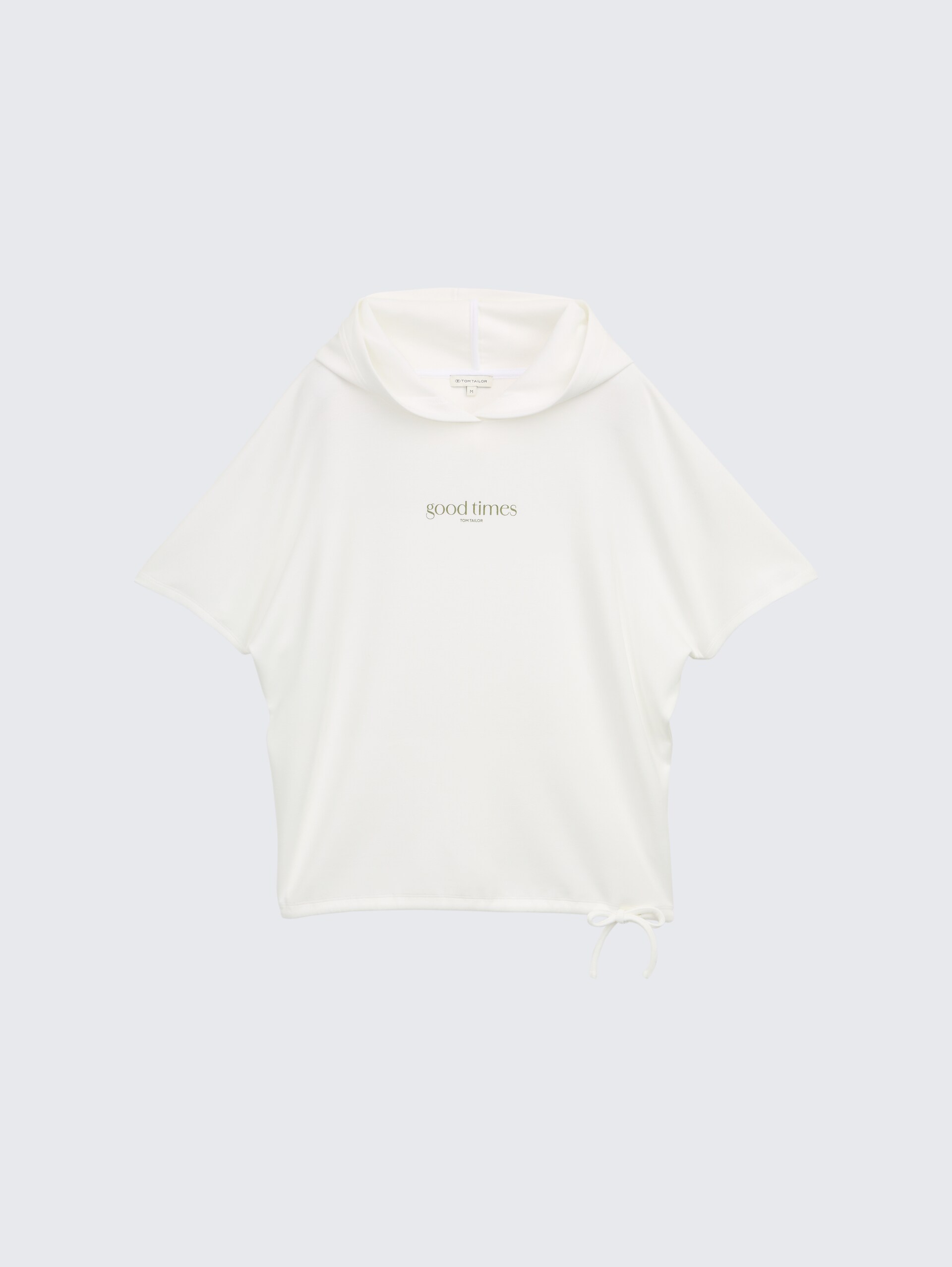 T-Shirt mit Kapuze - Whisper White - Vorder-Produkt-Ansicht