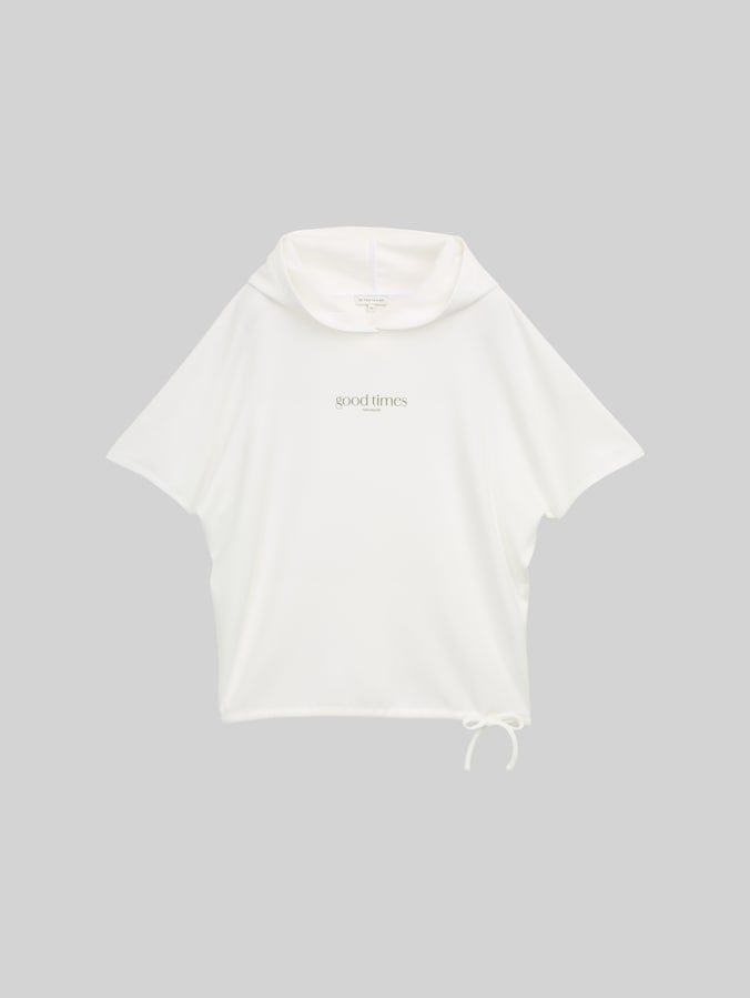 T-shirt met capuchon door Women, Whisper White