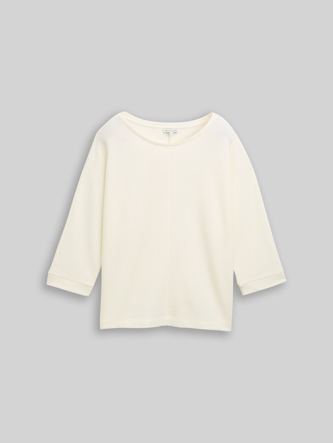 Los shirt met lange mouwen en vleermuismouwen door Women, Whisper White