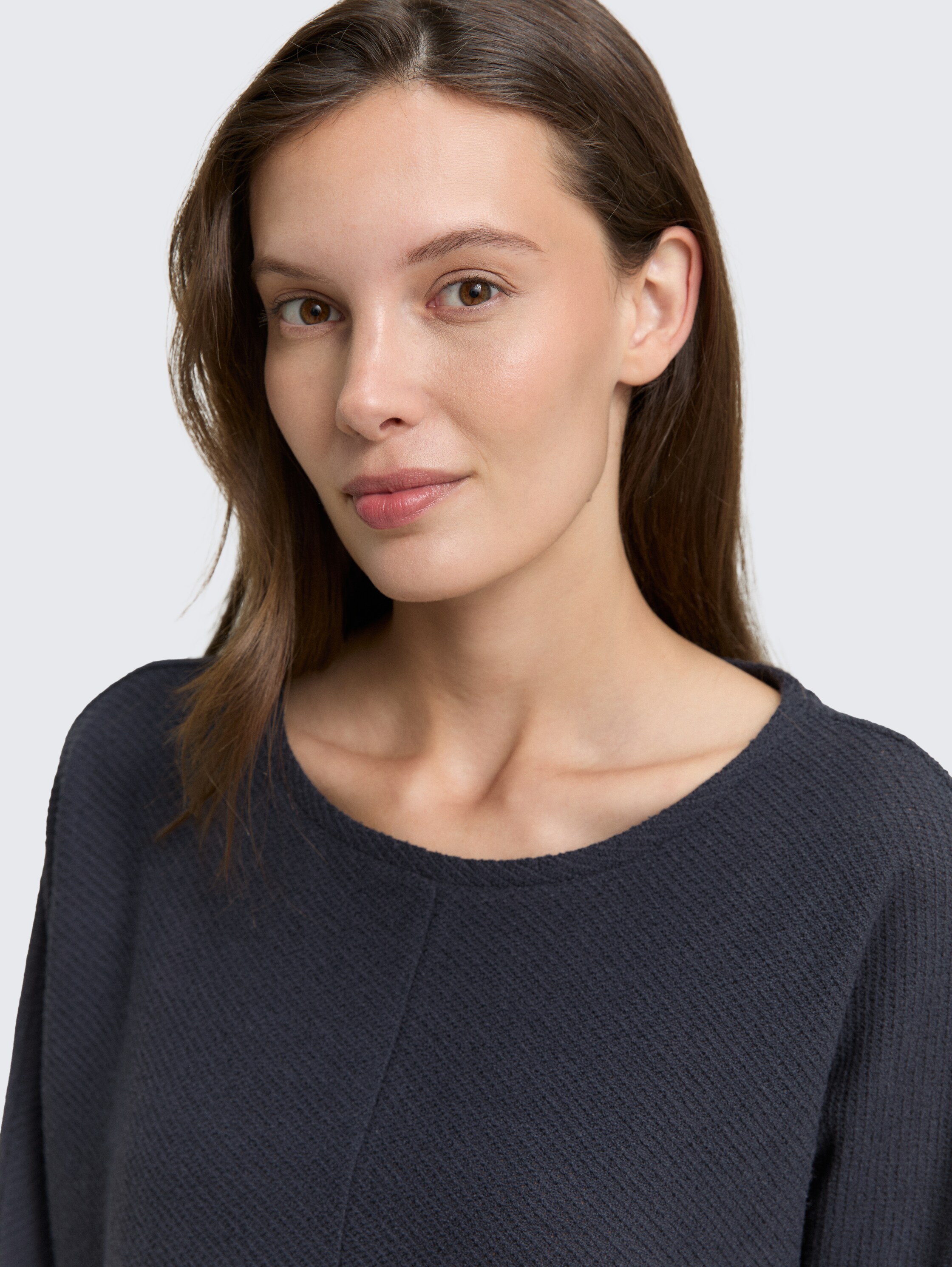 Loose Fit Langarmshirt mit Fledermausärmeln - lunar_eclipse - 