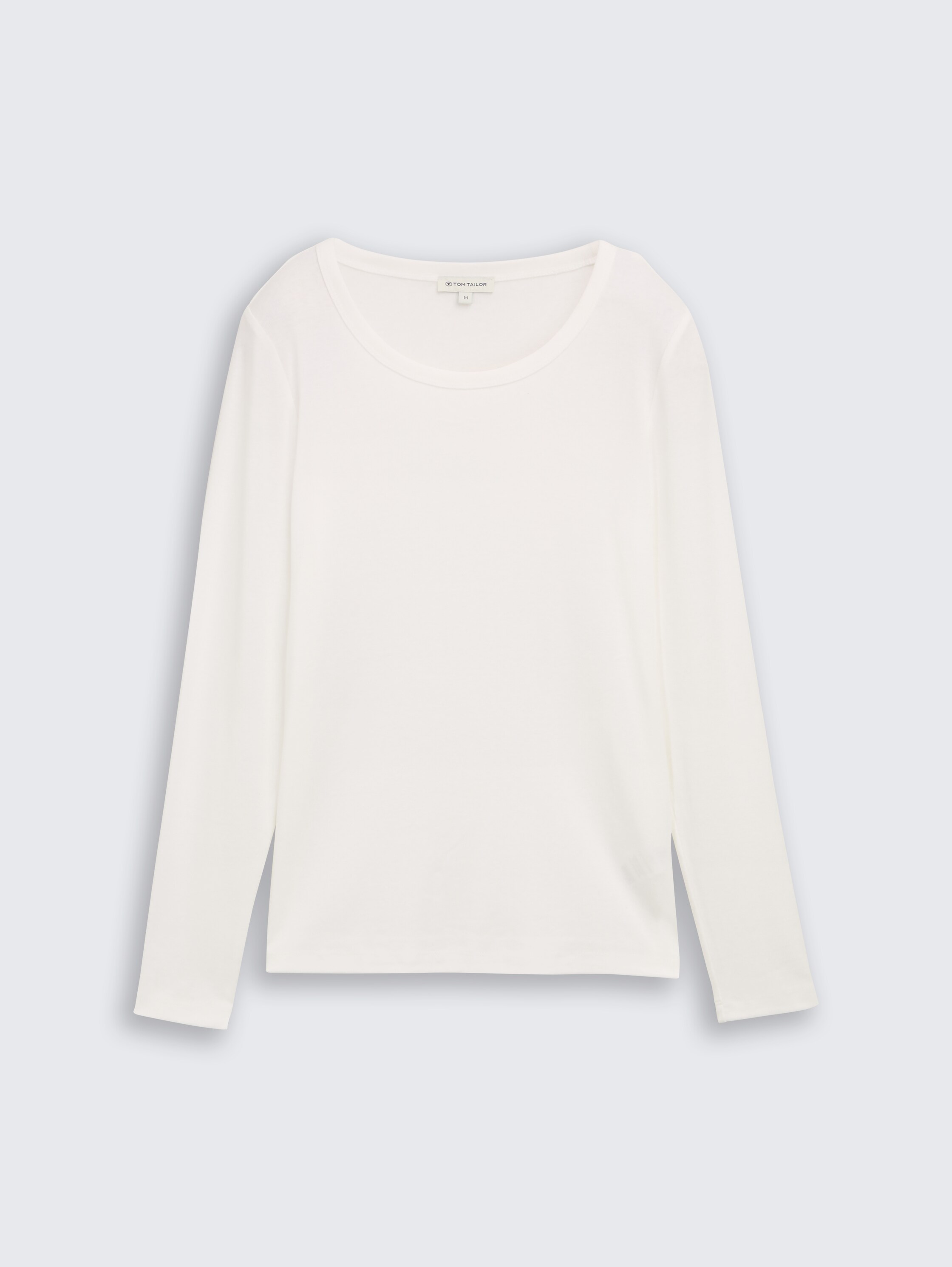 Basic Slim Fit Langarmshirt - whisper_white - 