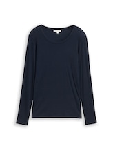 Nicht ausgewählt, Basic Slim Fit Langarmshirt von , blau