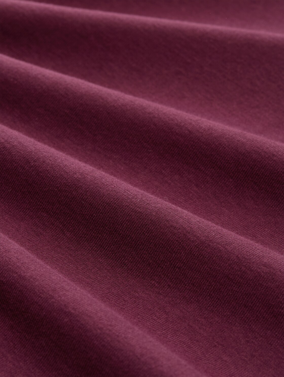 Basic Slim Fit Langarmshirt - bordeaux red - Material-Ansicht