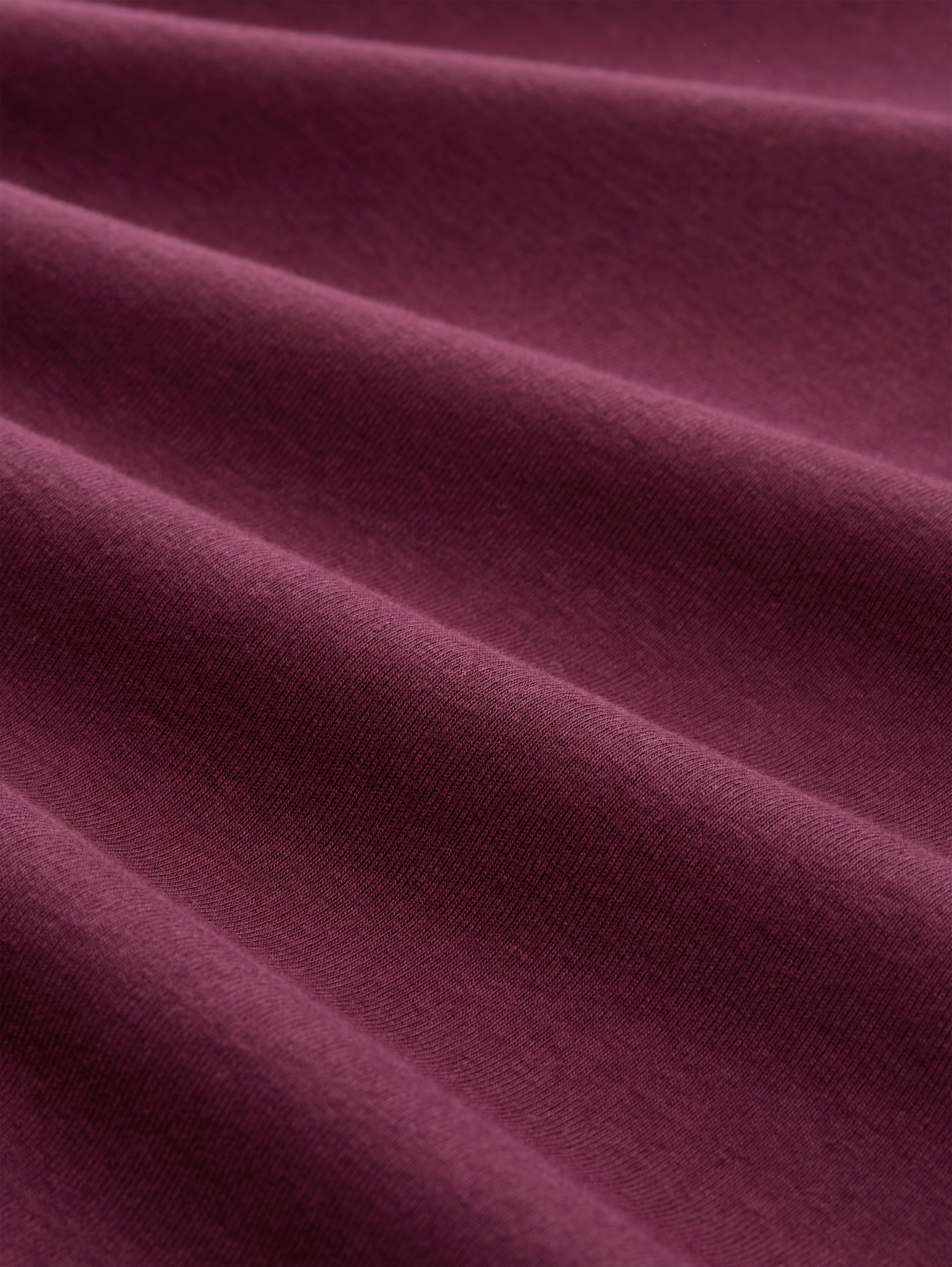 Basic Slim Fit Langarmshirt - bordeaux red - Material-Ansicht
