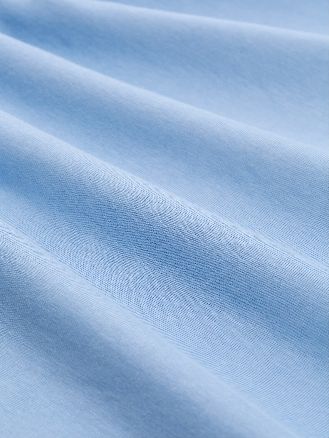 Basic Slim Fit Langarmshirt - light fjord blue - Material-Ansicht