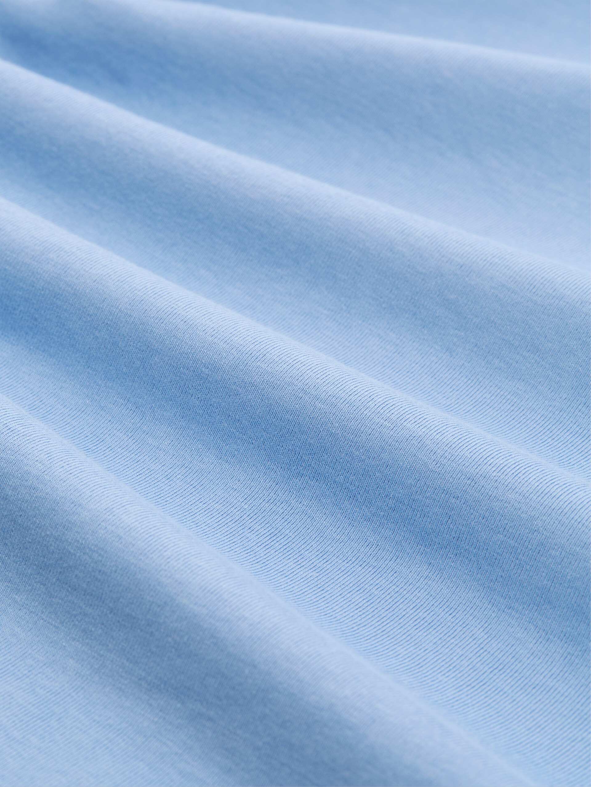 Basic Slim Fit Langarmshirt - light fjord blue - Material-Ansicht