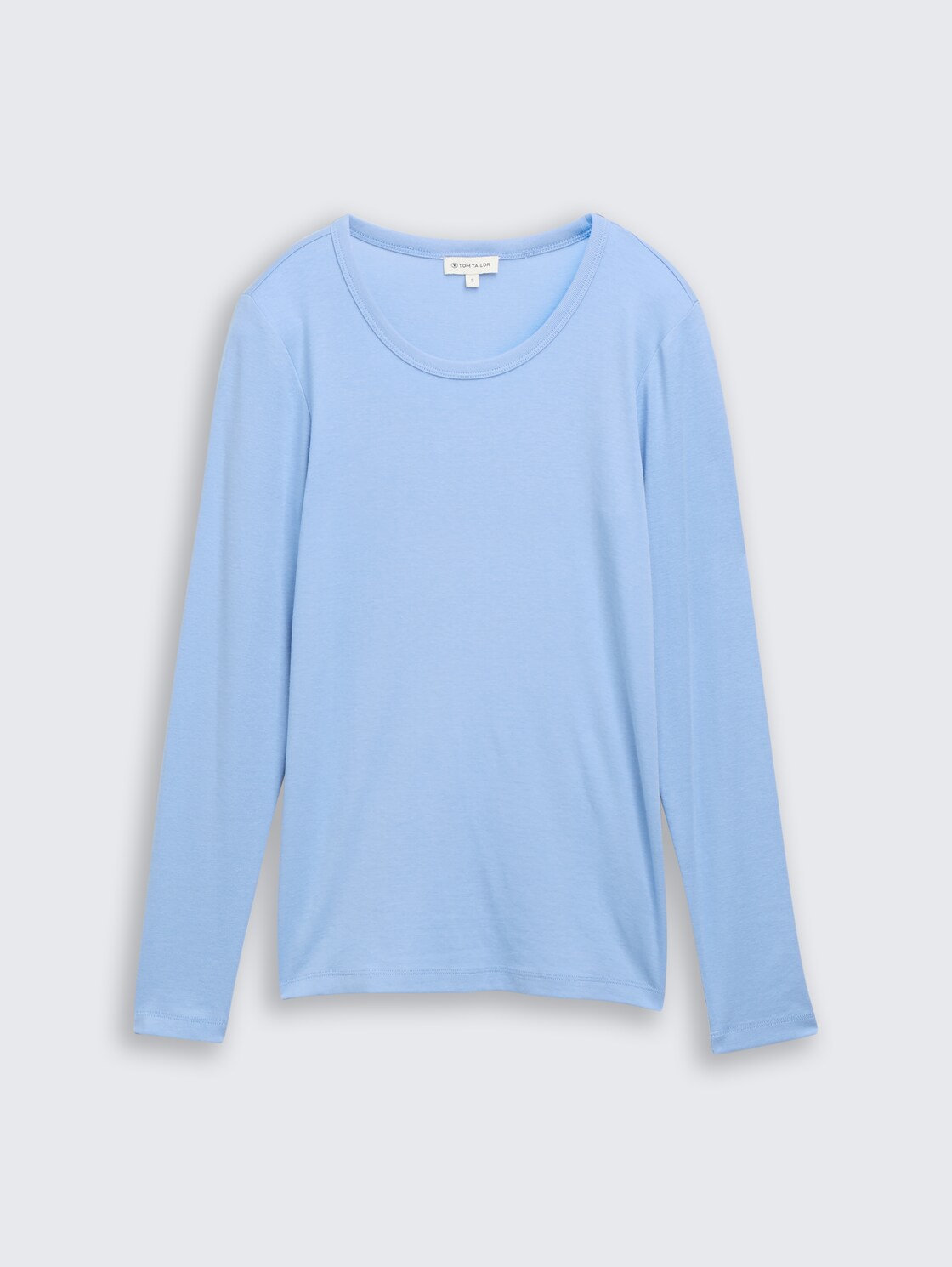 Basic Slim Fit Langarmshirt - light fjord blue - Vorder-Produkt-Ansicht