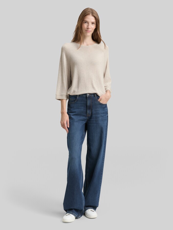 Langarmshirt mit Raglanärmeln von Women, soft taupe melange