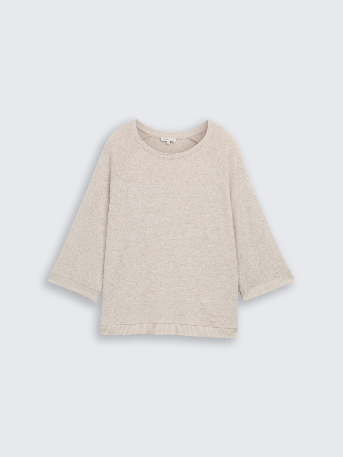 Langarmshirt mit Raglanärmeln - soft taupe melange - Vorder-Produkt-Ansicht