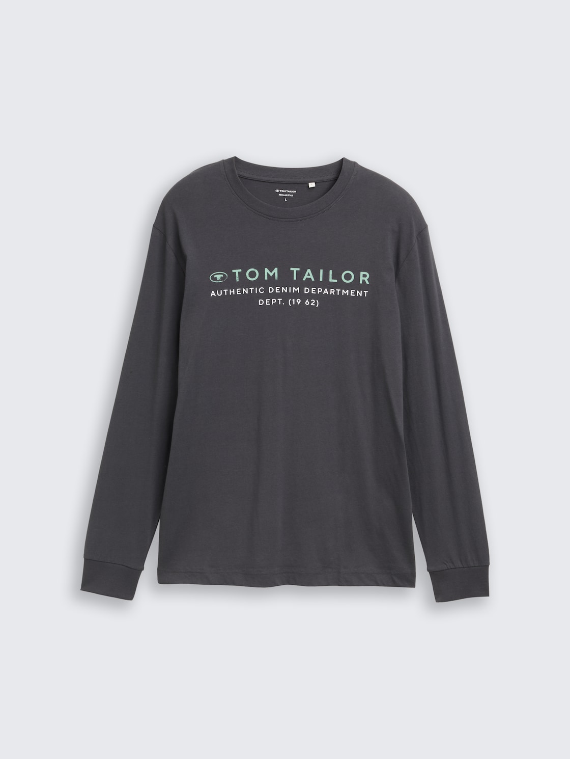 Langarmshirt mit Logo-Print - Tarmac Grey - Vorder-Produkt-Ansicht