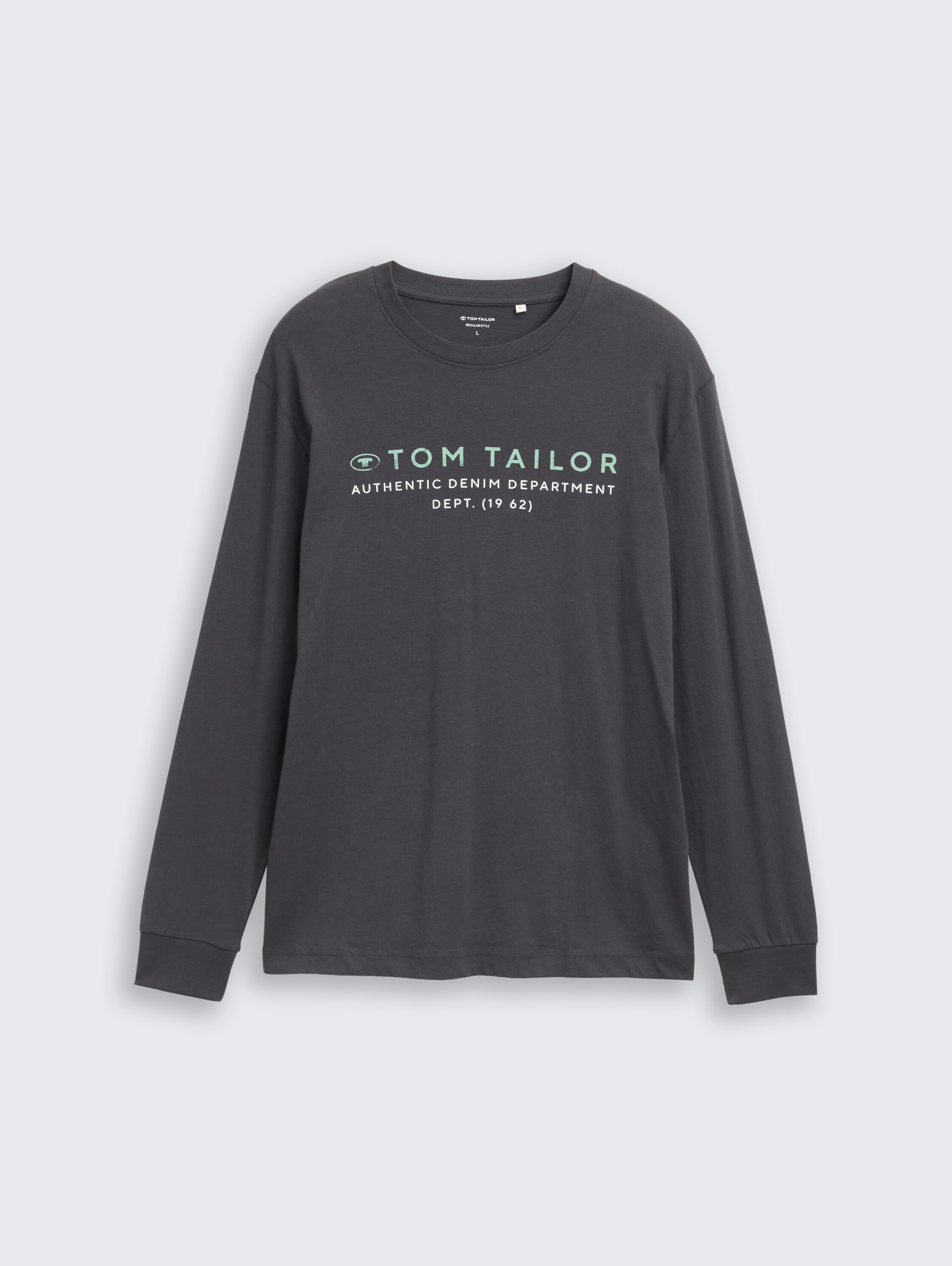 Langarmshirt mit Logo-Print - tarmac_grey - 