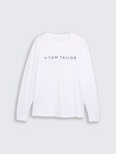 Top à manches longues avec logo imprimé - White - Vue de face du produit